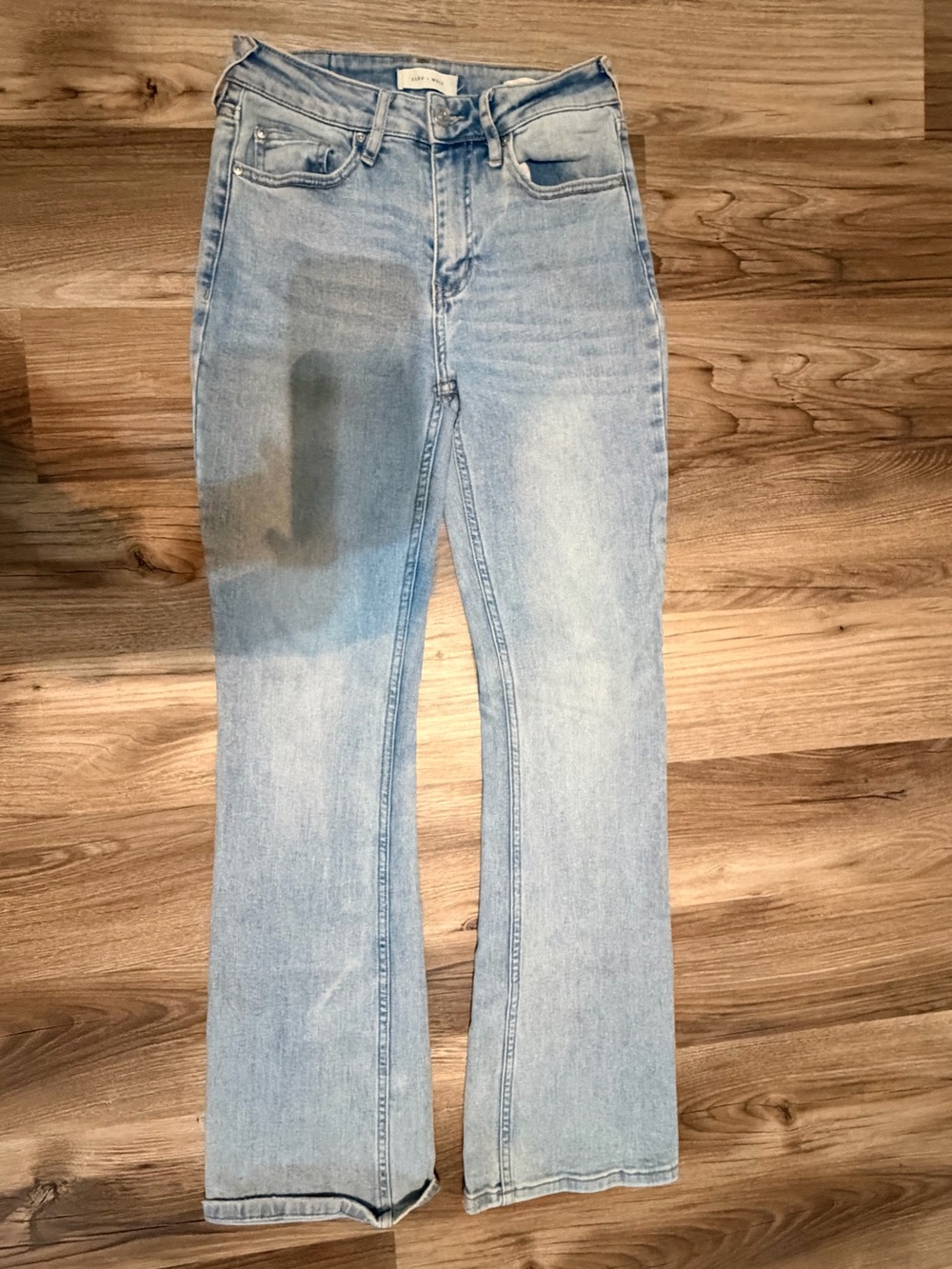 High-Rise Light Blue Wide-Leg Jeans - Women